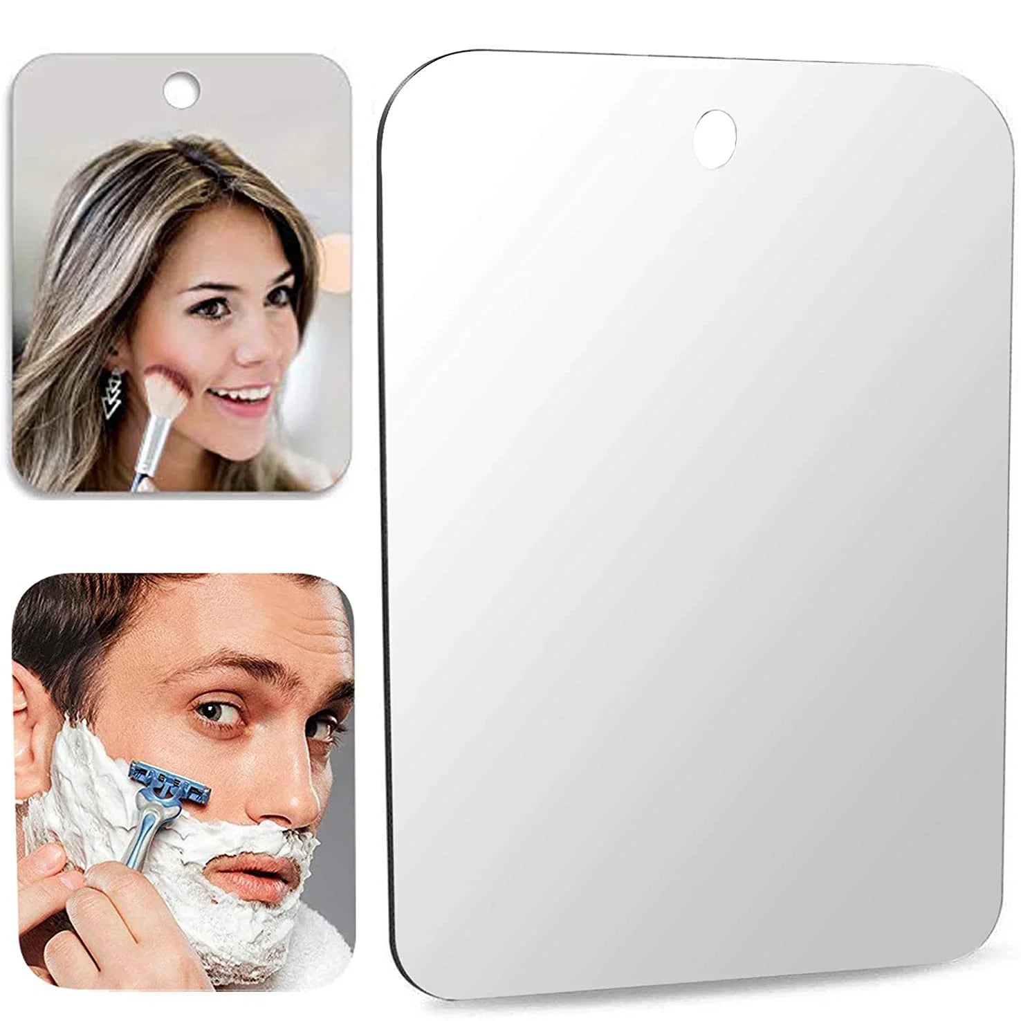 Fog-Free Acrylic Travel Mirror – Unbreakable Wall Suction Mirror for Shaving & Makeup
