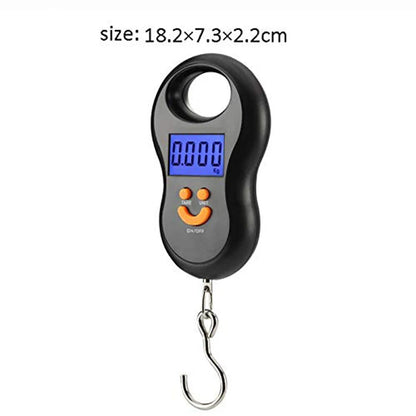 50KG/10g Digital Hanging Scale – LCD Backlit Pocket Scale for Luggage & Fishing