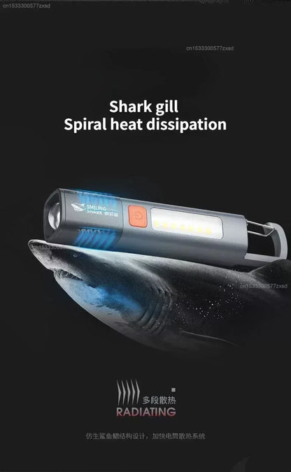 Xiaomi Outdoor Flashlight – Portable Strong Light with Variable Focus, Floodlight Side Lights & Long Range Rechargeable Flashlight