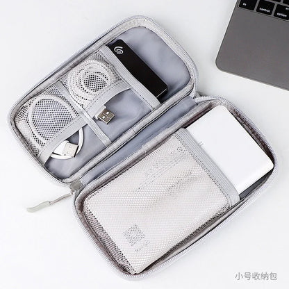 Waterproof Portable Cable Organizer – Digital Storage Bag for Cables, Power Bank & Earphones
