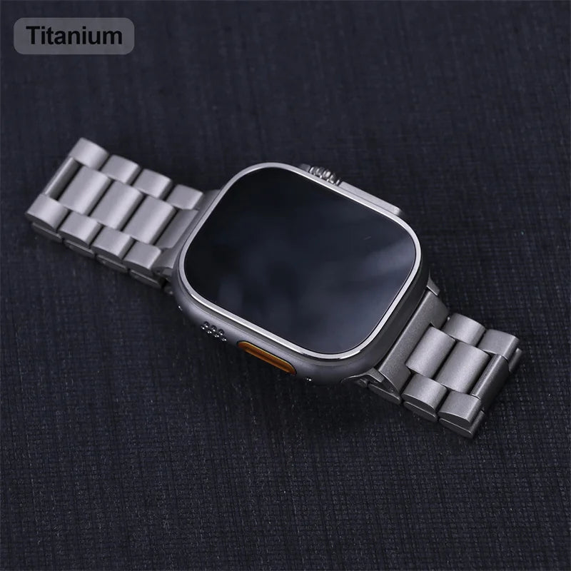 Premium Stainless Steel Strap for Apple Watch – Elegant Metal Bracelet (Ultra/Series 10/9) ✨