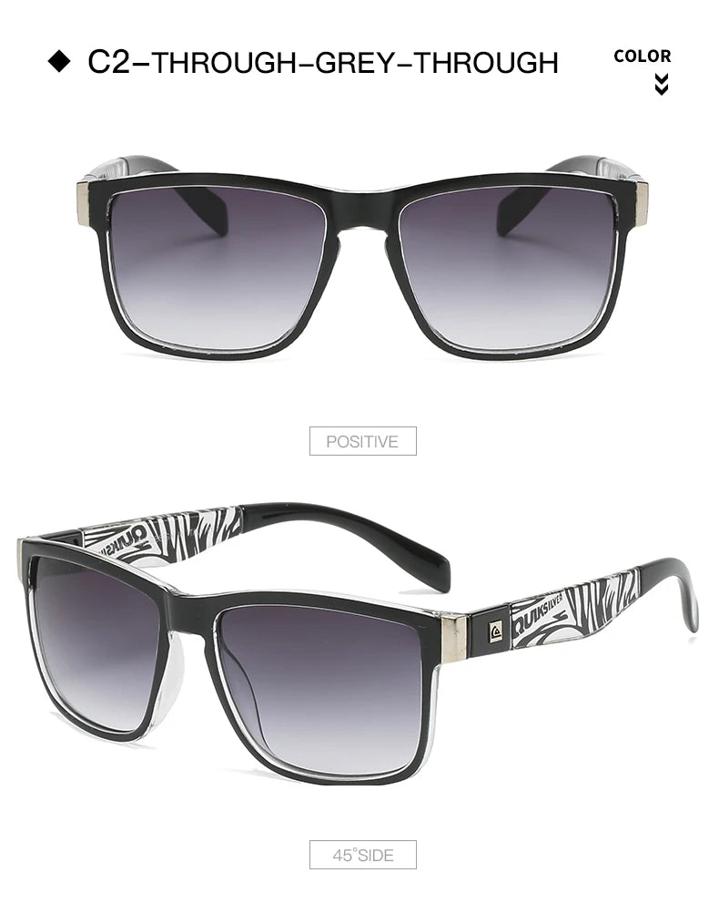 QUIKSILVER Classic Square Sunglasses Men Women Sports Outdoor Beach Surfing Sun Glasses UV400 Goggles