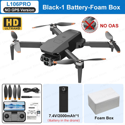L106 MAX Brushless Dual Camera Drone – 360° Obstacle Avoidance, 2.4GHz RC Quadcopter with HD Camera