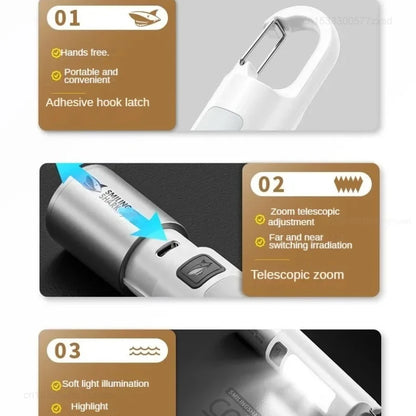 Xiaomi Outdoor Strong Light Flashlight – High Brightness Multifunctional Rechargeable Flashlight with Side Light for Camping & Emergency