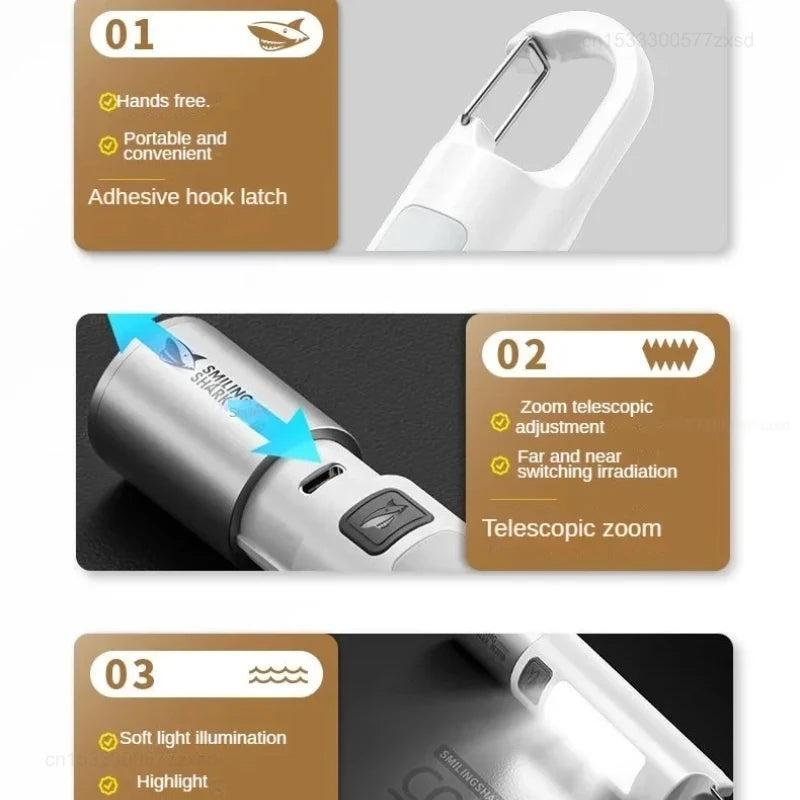 Xiaomi Outdoor Strong Light Flashlight – High Brightness Multifunctional Rechargeable Flashlight with Side Light for Camping & Emergency