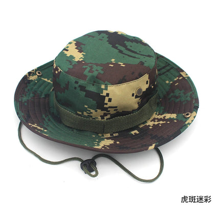 Camouflage Tactical Cap Boonie Bucket Hat Caps Camo Men Outdoor Sports Sun Bucket Cap Fishing Hiking Hunting Hats