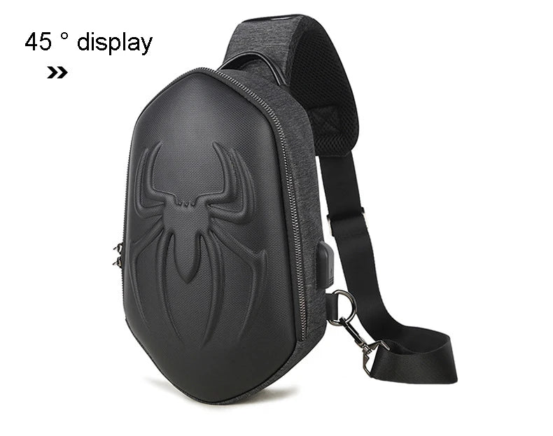 Men's Running Chest Bag – USB Charging Sling Pack for Travel, Cycling & College Students