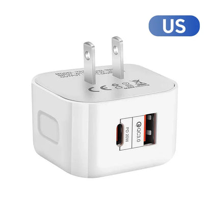 ⚡ PD 20W Fast Charger – Quick & Powerful Charging for iPhone, Samsung & More