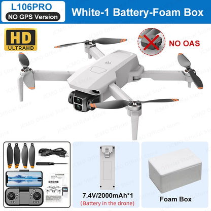L106 MAX Brushless Dual Camera Drone – 360° Obstacle Avoidance, 2.4GHz RC Quadcopter with HD Camera