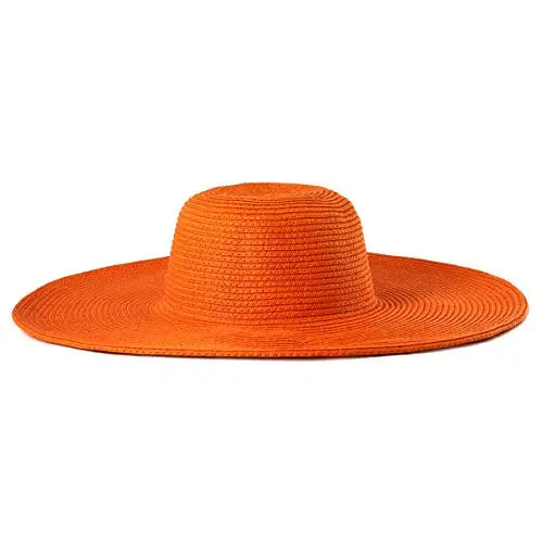 Women 15cm Wide Brim Sun Hat Summer Travel Floppy Straw Hat Female Outdoor Vacation Roll Up UPF50+ Oversized Foldable Beach Hat