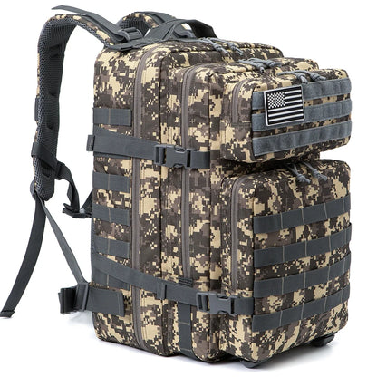 QT&QY Tactical Backpacks Outdoor 45L Large Capacity Man 3 Days Molle Hking Bags For Outdoor Trekking Camping Backpack