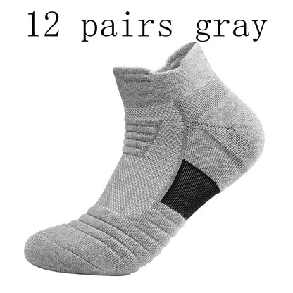 3/6/12 Pairs Mesh Sports Terry Socks – Cushioned, Moisture-Wicking Socks for Running, Hiking & Cycling