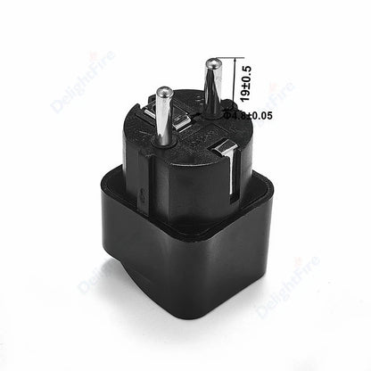 KR Plug Adapter – Universal Travel Adapter AU/UK/US to EU Type E/F Socket | France, Spain, Germany Compatible AC Power Outlet