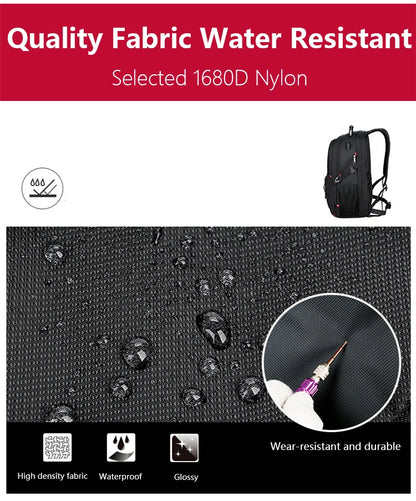 Swiss Multifunctional 17-Inch Laptop Backpack – Durable Travel & College Bag with USB Charging & Water Resistance