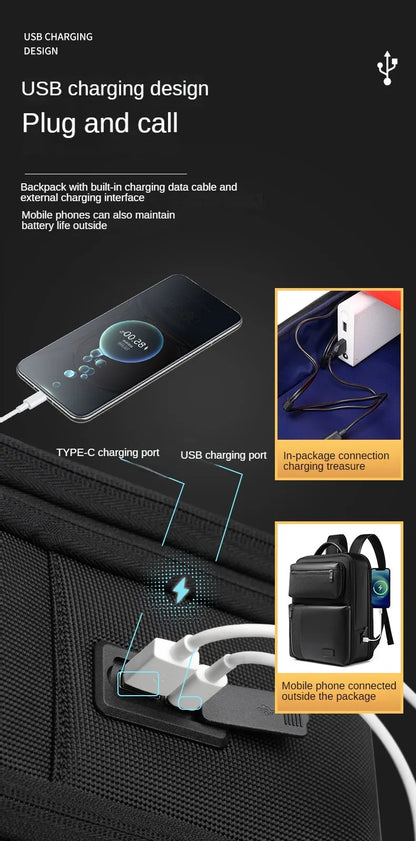 Waterproof Backpack Travel Bag Laptop backpack Large Capacity Backpacks Business Bag Detachable Backpack Dual-purpose Bag