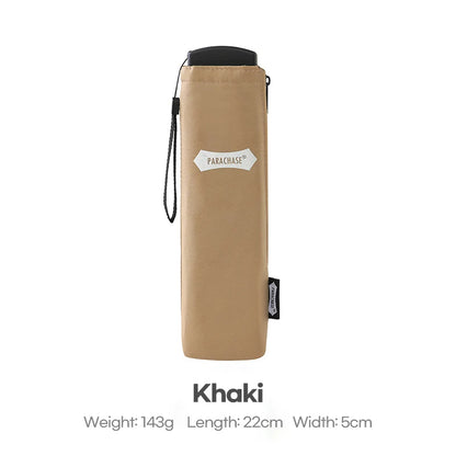Parachase Flat Rain Umbrella Woman Lightweight 143g Foldable Mini Umbrella Pocket Portable Travel Folding Umbrella Windproof