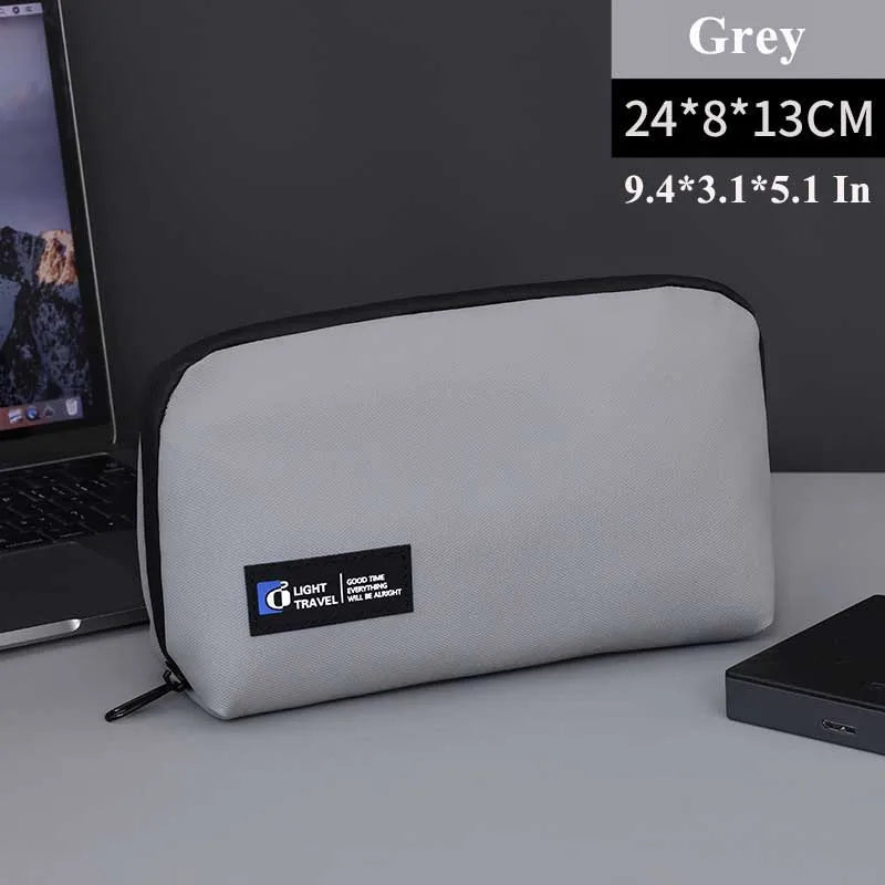 New Portable USB Cable Organizer Bag – Travel Storage Pouch for Earphones, Power Bank, Data Cables & Accessories