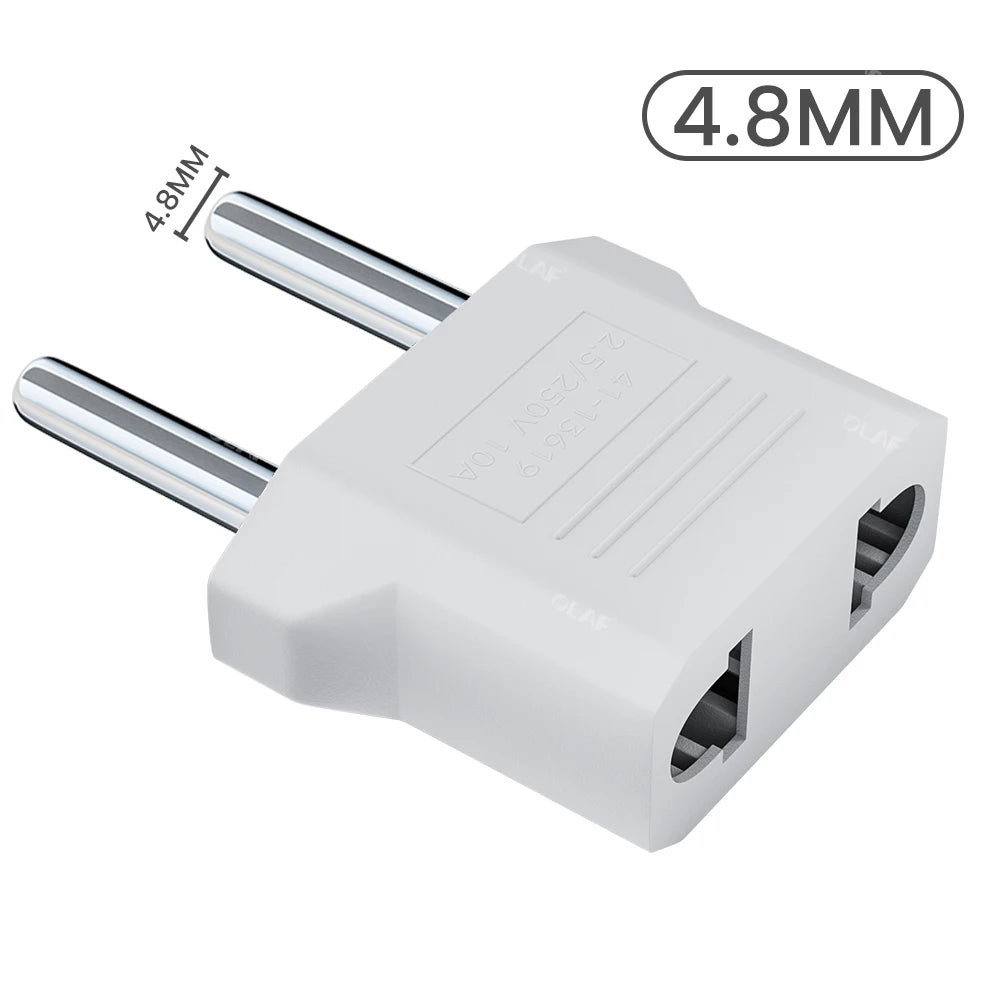 Elough US to EU Plug Adapter – Power Travel Converter for American, China, KR to Europe (1-20pcs)