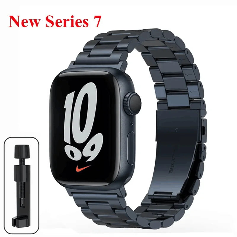 Premium Stainless Steel Strap for Apple Watch – Elegant Metal Bracelet (Ultra/Series 10/9) ✨