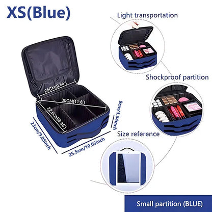 Professional Large Capacity Makeup Case – Travel Beauty Cosmetic Organizer & Nail Tool Box