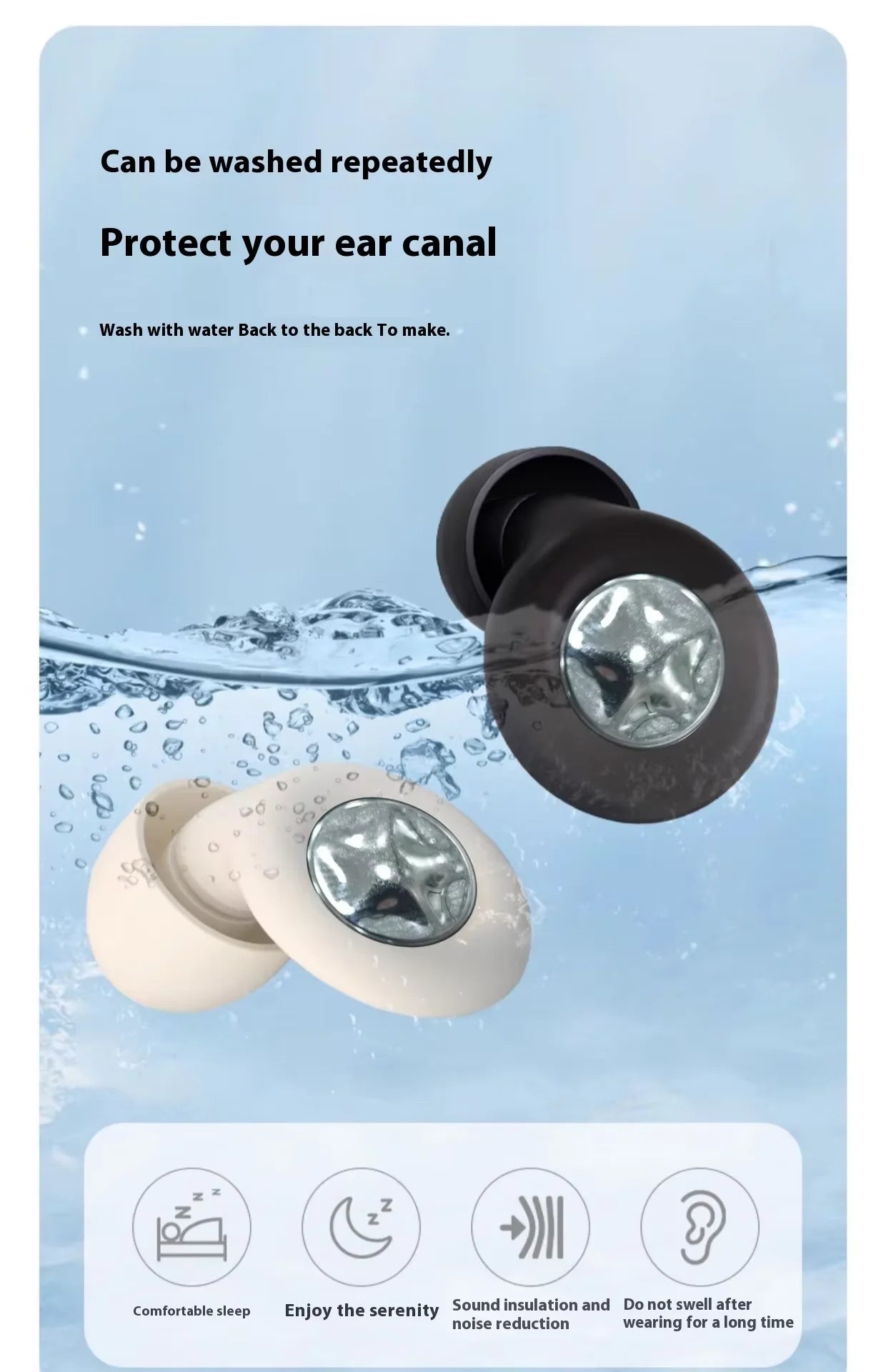 🌙 Silence the Noise, Sleep & Swim Peacefully – Ultra-Soft Silicone Earplugs for Powerful Noise Reduction & Waterproof Comfort! 🏊✨
