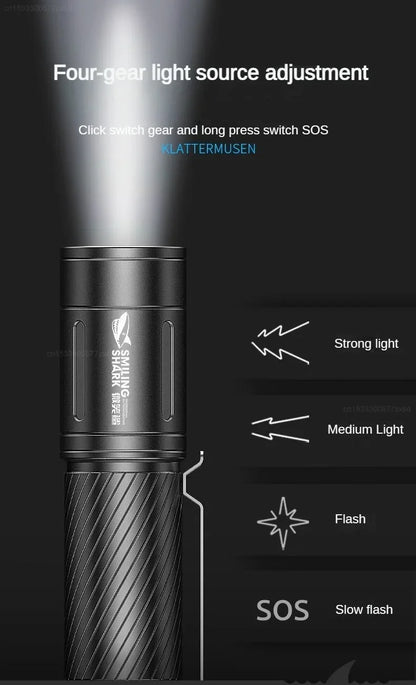 Xiaomi Ultra Bright LED Flashlight – Mini Portable USB Rechargeable Emergency Light for Home & Outdoor Use