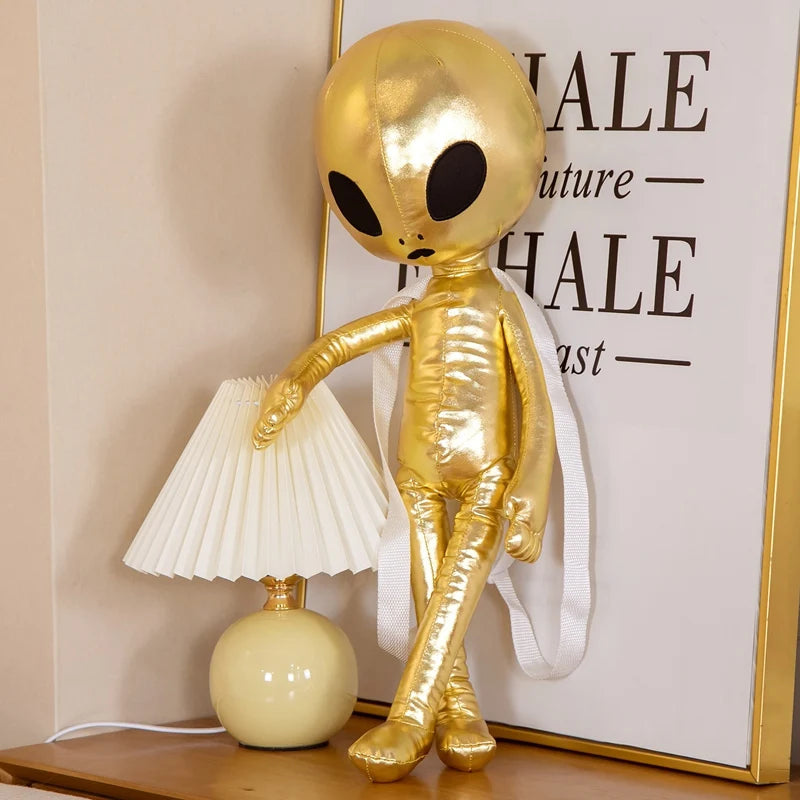 60cm Plush Alien Backpack – Soft & Adorable Extraterrestrial-Themed Bag, Perfect for Kids & Creative Gifts!