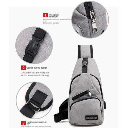 Fashion Casual Crossbody Bag Small Men's Shoulder Bag Men Diagonal Backpack Messenger Phone Bag Boy Fanny Chest Pack New