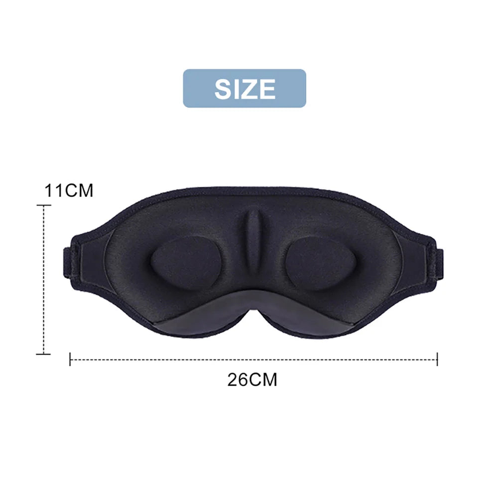 3D Sleeping Mask for Women Men Soft Blackout Eye Mask for Sleep Blissfully Blindfold Concave Sleep Mask with Adjustable Strap