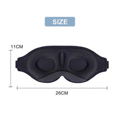 3D Sleeping Mask for Women Men Soft Blackout Eye Mask for Sleep Blissfully Blindfold Concave Sleep Mask with Adjustable Strap