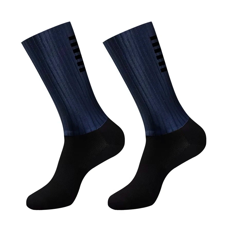 Silicone Anti-Slip Cycling Aero Socks – High-Performance Bike & Running Socks for Men