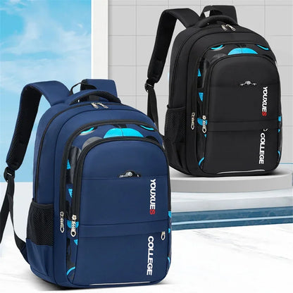 Waterproof Primary School Backpack – Durable & Spacious Book Bag for Teen Boys!