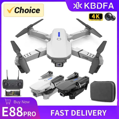 KBDFA E88 Pro 2023 WiFi FPV Drone – Foldable Quadcopter with 4K HD Camera & Altitude Hold