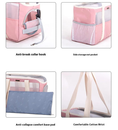 Dog Carrier Bag Soft Side Backpack Cat Pet Carriers Dog Travel Bags Airline Approved Transport for Small Dogs Cats Outgoing