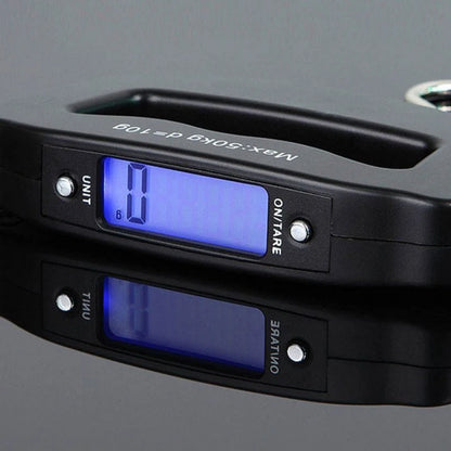 50KG/110LB Portable Digital Hanging Scale – LCD Luggage & Fish Weighing Scale with Hook