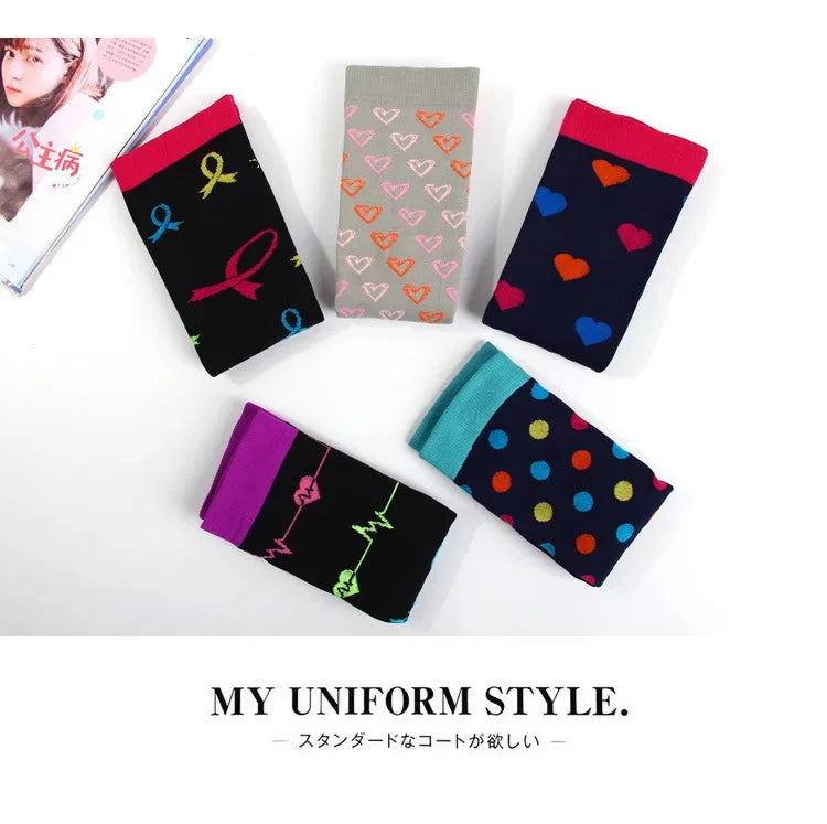 6 Pairs Animal & Fruit Compression Socks – Fun & Supportive Socks for Nurses, Runners & Everyday Wear**