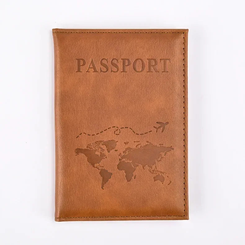 Passport Covers for Women & Men – Letter Print Passport Holder, Flight Ticket Clips, ID & Credit Card Holder, Travel Organizer