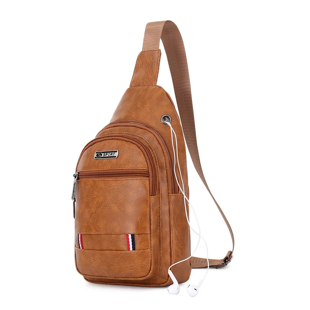 Men's Anti-Theft Chest Shoulder Bag – Casual Multi-Pocket Crossbody & Waist Tote
