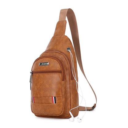 Men's Anti-Theft Chest Shoulder Bag – Casual Multi-Pocket Crossbody & Waist Tote