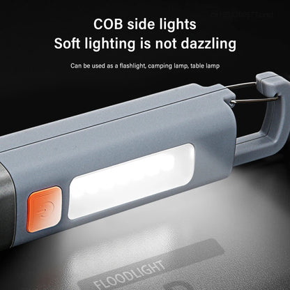 New Xiaomi Portable LED Flashlight – USB Rechargeable, Zoomable Torch for Outdoor Camping, Hiking & Emergency Use