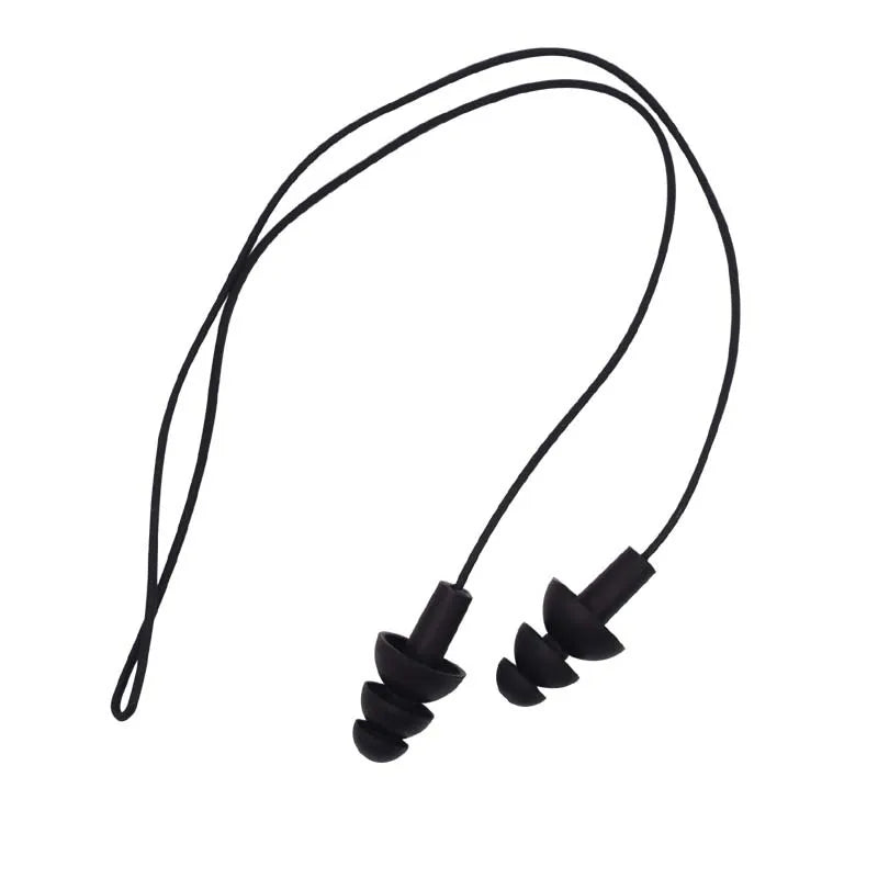 Soft Silicone Ear Plug with Elastic Lanyard – Waterproof & Noise-Reducing for Swimming, Water Sports & Daily Use!