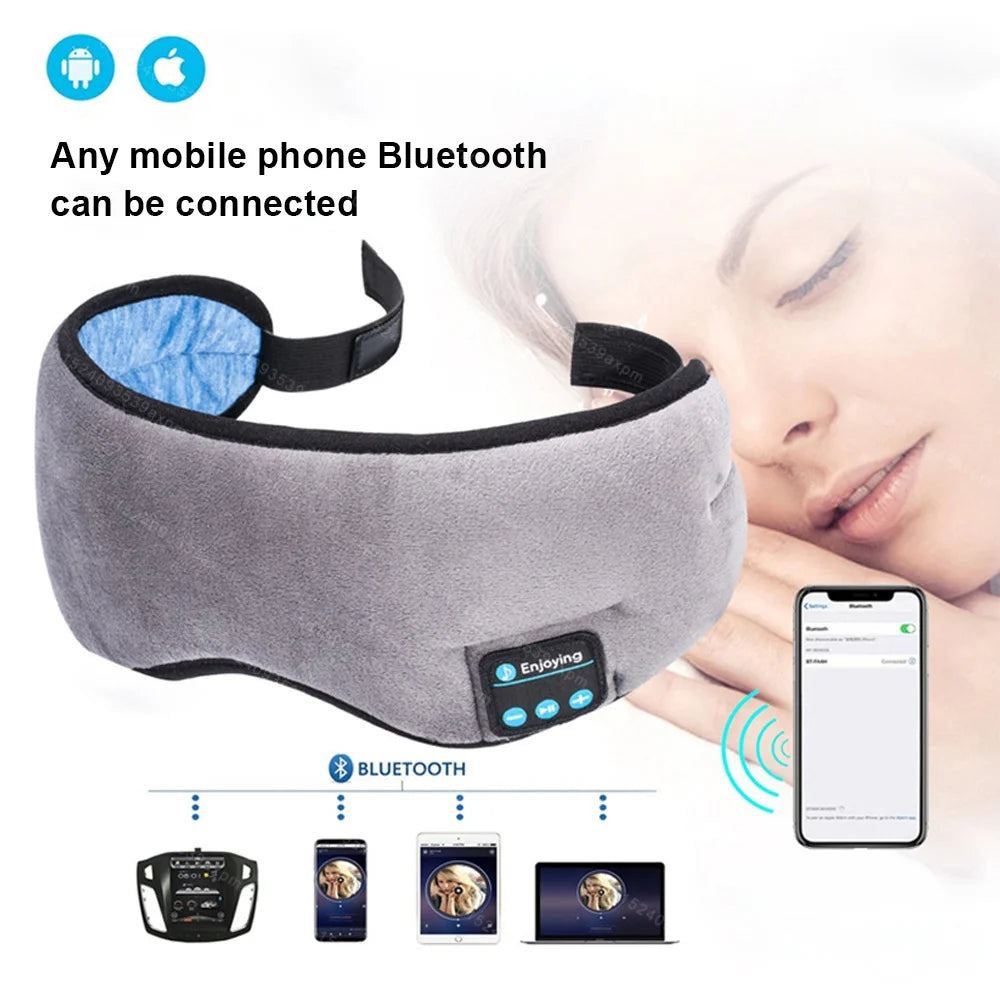 3D Eye Mask Music Play Sleeping Headphones with Speaker Mask for Sleep Headphones Bluetooth Sleeping Mask Sleep Shade Cover