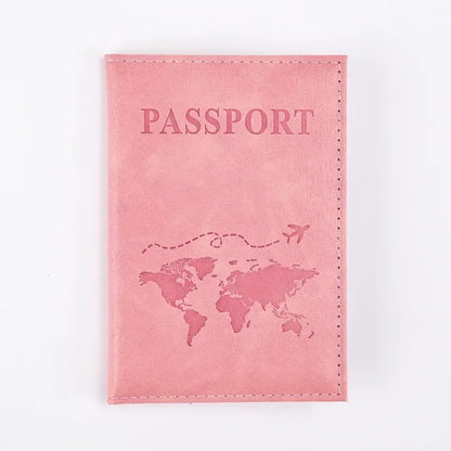 Passport Covers for Women & Men – Letter Print Passport Holder, Flight Ticket Clips, ID & Credit Card Holder, Travel Organizer