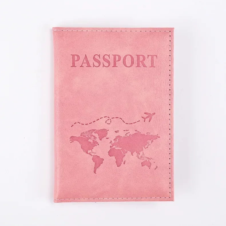 Passport Covers for Women & Men – Letter Print Passport Holder, Flight Ticket Clips, ID & Credit Card Holder, Travel Organizer