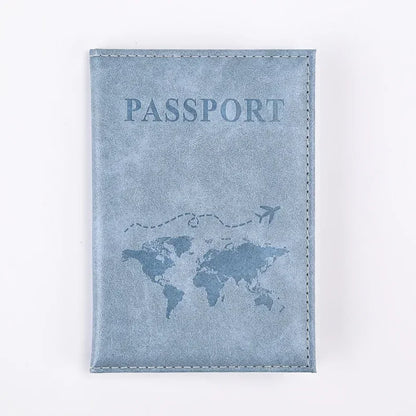 Passport Covers for Women & Men – Letter Print Passport Holder, Flight Ticket Clips, ID & Credit Card Holder, Travel Organizer