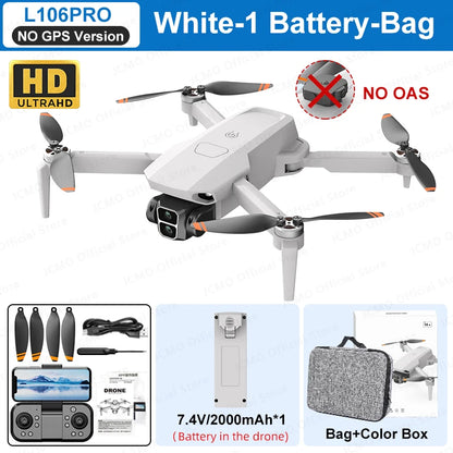 L106 MAX Brushless Dual Camera Drone – 360° Obstacle Avoidance, 2.4GHz RC Quadcopter with HD Camera