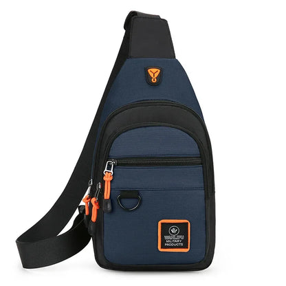 Fashion Men's Chest Bag – Lightweight Oxford Fabric Crossbody Shoulder Bag, Stylish Casual Waist Pack for Men