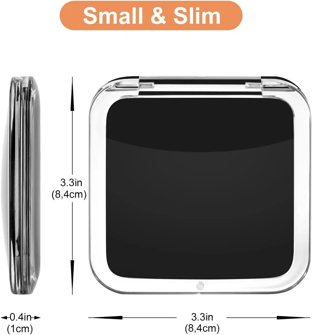 Compact 15X Magnifying Makeup Mirror – Portable Foldable Pocket Mirror for Travel & Purses