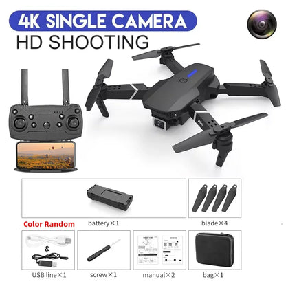 KBDFA E88 Pro 2023 WiFi FPV Drone – Foldable Quadcopter with 4K HD Camera & Altitude Hold