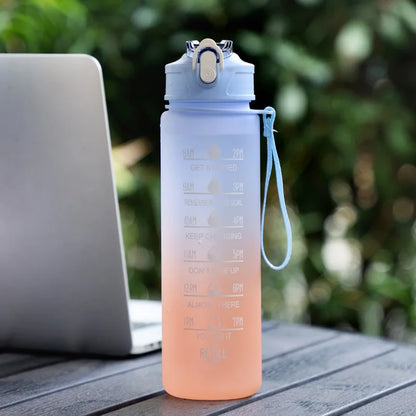 900ML Water Bottle With Straw Sport Water Bottle for Children BPA-Free Leakproof Drinking Bottles Outdoor Travel
